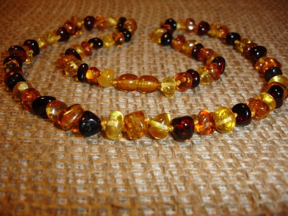 Baltic amber necklace. Lithuanian amber jewelry. by Ambernaturshop