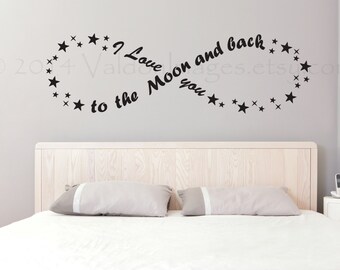 I Love You To The Moon And Back Wall Art infinity wall art | etsy I Love You To The Moon And Back Wall Art infinity wall art | etsy