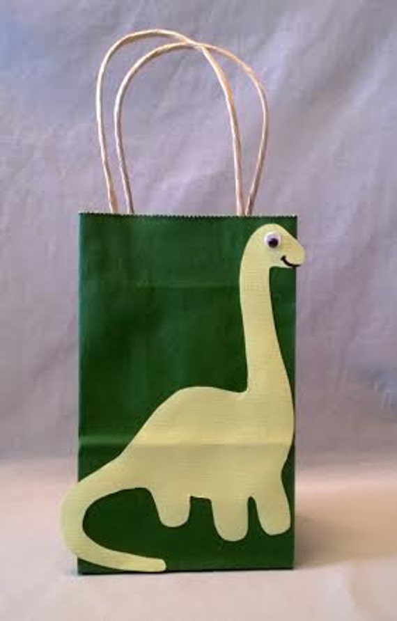 green-dinosaur-favor-bags-set-of-12-by-letspartyfavors-on-etsy