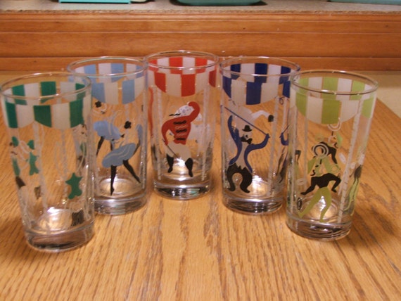 libbey circus glasses