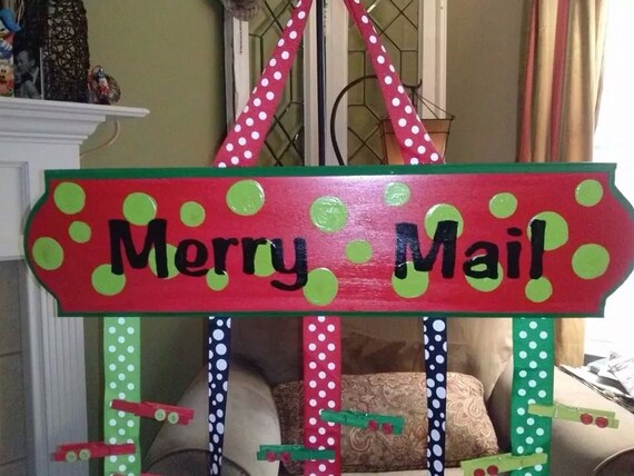 Merry Mail Sign by ThePaisleyMagnolia on Etsy