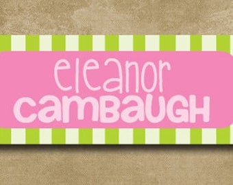 School Name Labels, Personalized Waterproof Stickers, Daycare Name Labels, Camp Stickers, Dishwasher Safe Labels