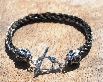 Têtière (Headstall) Harris Leather - Argent Sterling Style Futurity - Avec Ferrures - Vintage US