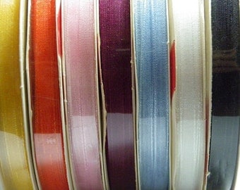 SPECIAL OFFER 1x 10 m Roll Organza Ribbon 3 mm - Various Colours