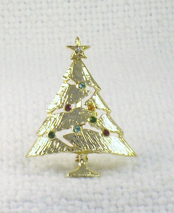 vintage 70 s bj beatrix christmas tree pin brooch with vintage 70 s bj beatrix christmas tree pin brooch with