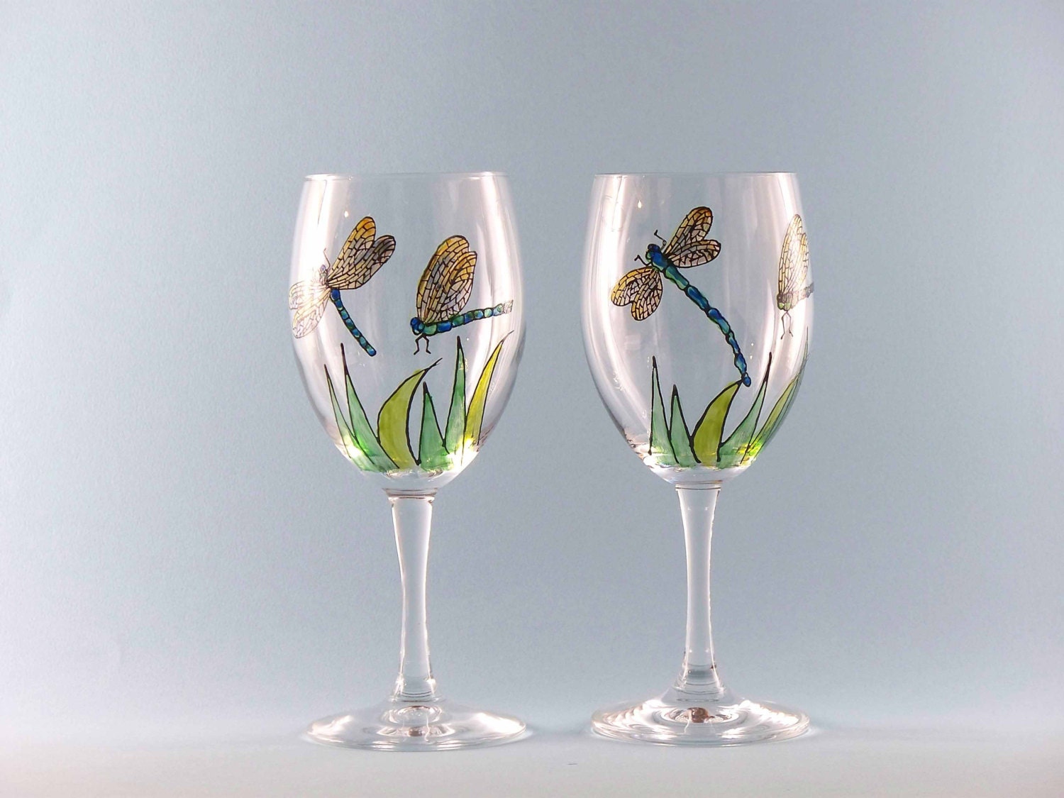 Hand Painted Dragonfly Wine Glasses Painted Dragonfly Wine   Il Fullxfull.591662594 Anq7 