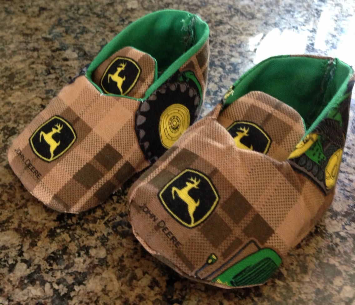 Baby boy or girl unisex John Deere Booties by NessaBettaBabies