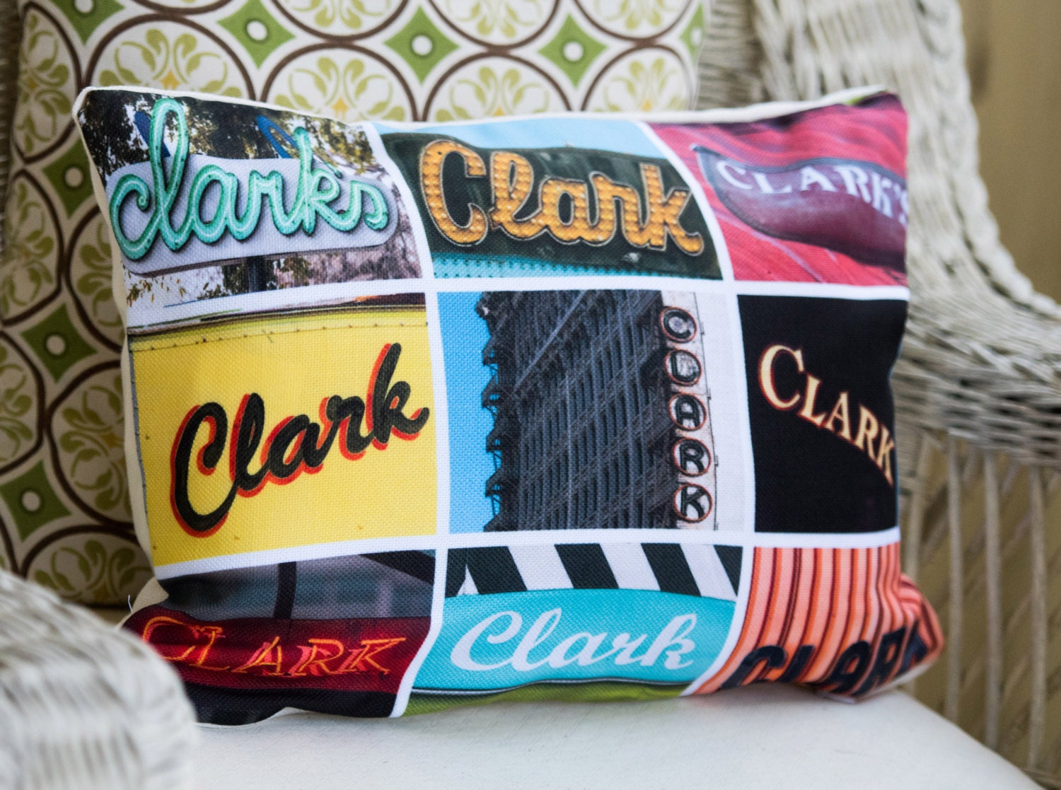 Personalized Pillows featuring names in sign photos Custom