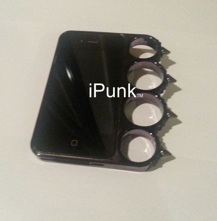 Spiked Brass Knuckles Phone Case with Rhinestones for by iPunk