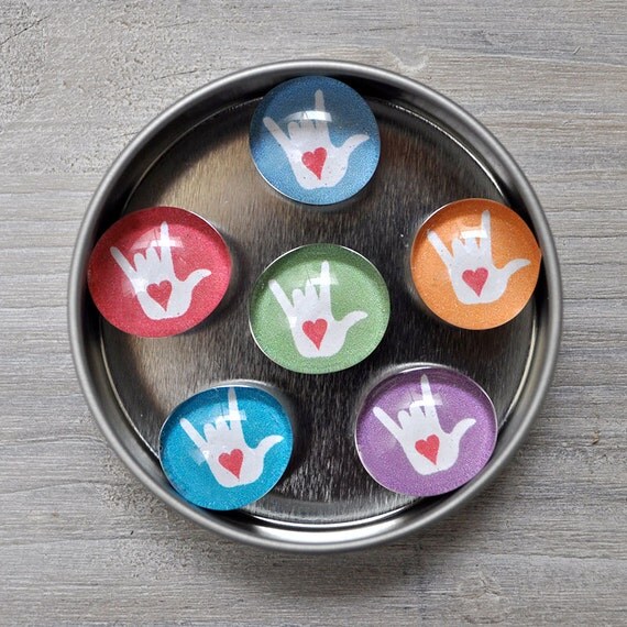 Glass ASL i love you sign language