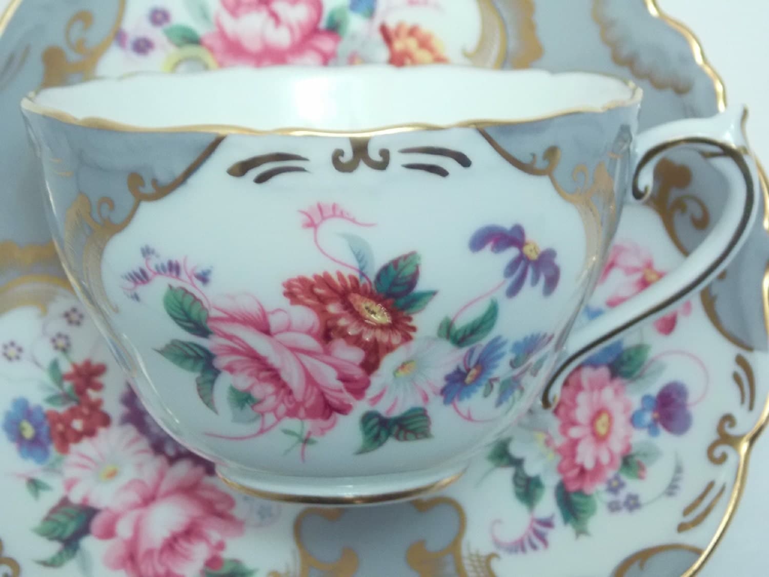 Coalport Vintage Fine Bone China Tea Cup and Saucer