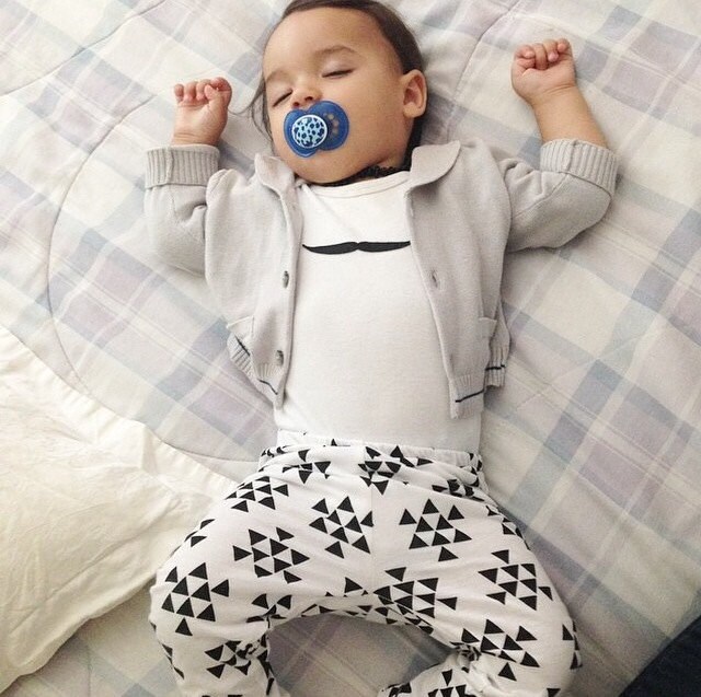 Black and White Triangle Baby Leggings Toddler Leggings Boy