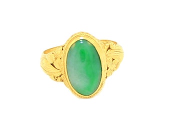 Popular items for green jade ring on Etsy