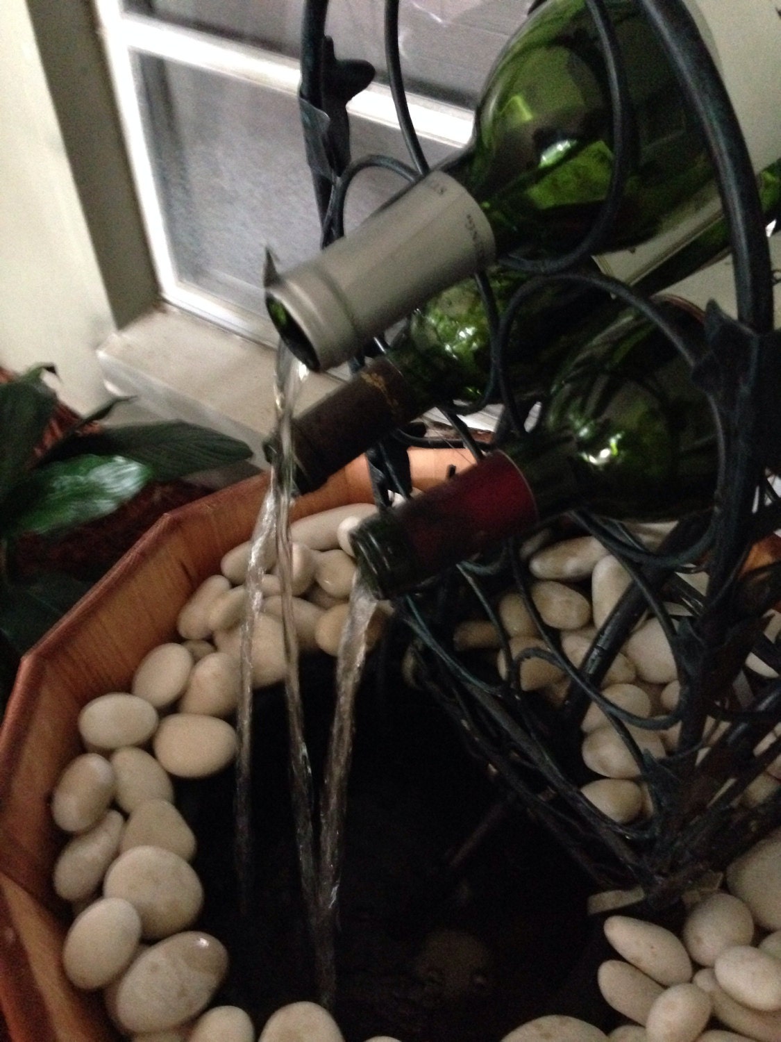 Wine Bottle water fountain by DecoRedone on Etsy