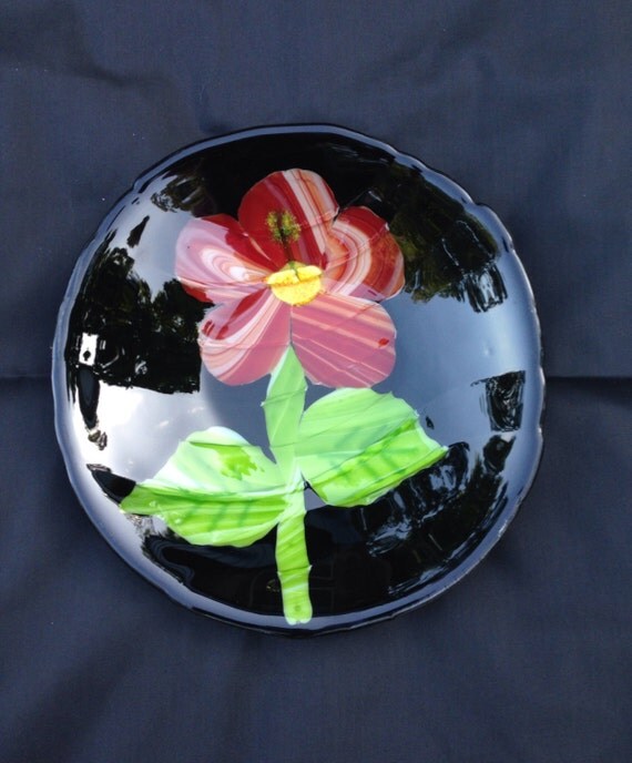 Fused Glass Flower Bowl