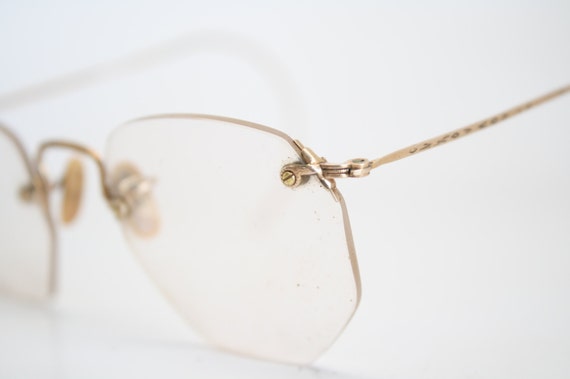 Reserved Antique Eyeglasses Gold Rimless By Antiqueeyeglasses