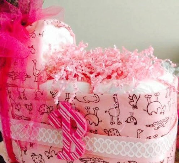 Items similar to SALE-Crib Diaper Cake- Centerpiece- baby Shower gift ...