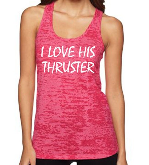 I Love His Thruster Burnout Racerback Tank Women's Workout Cross Yoga ...