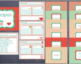 Recipe Binder Kit / Recipe Planning / Recipe Binder / Recipes