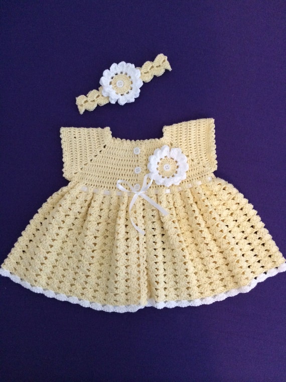 Crochet baby summer dress