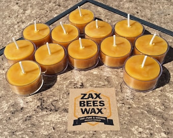 100% Pure & Natural Beeswax Tealight Candles