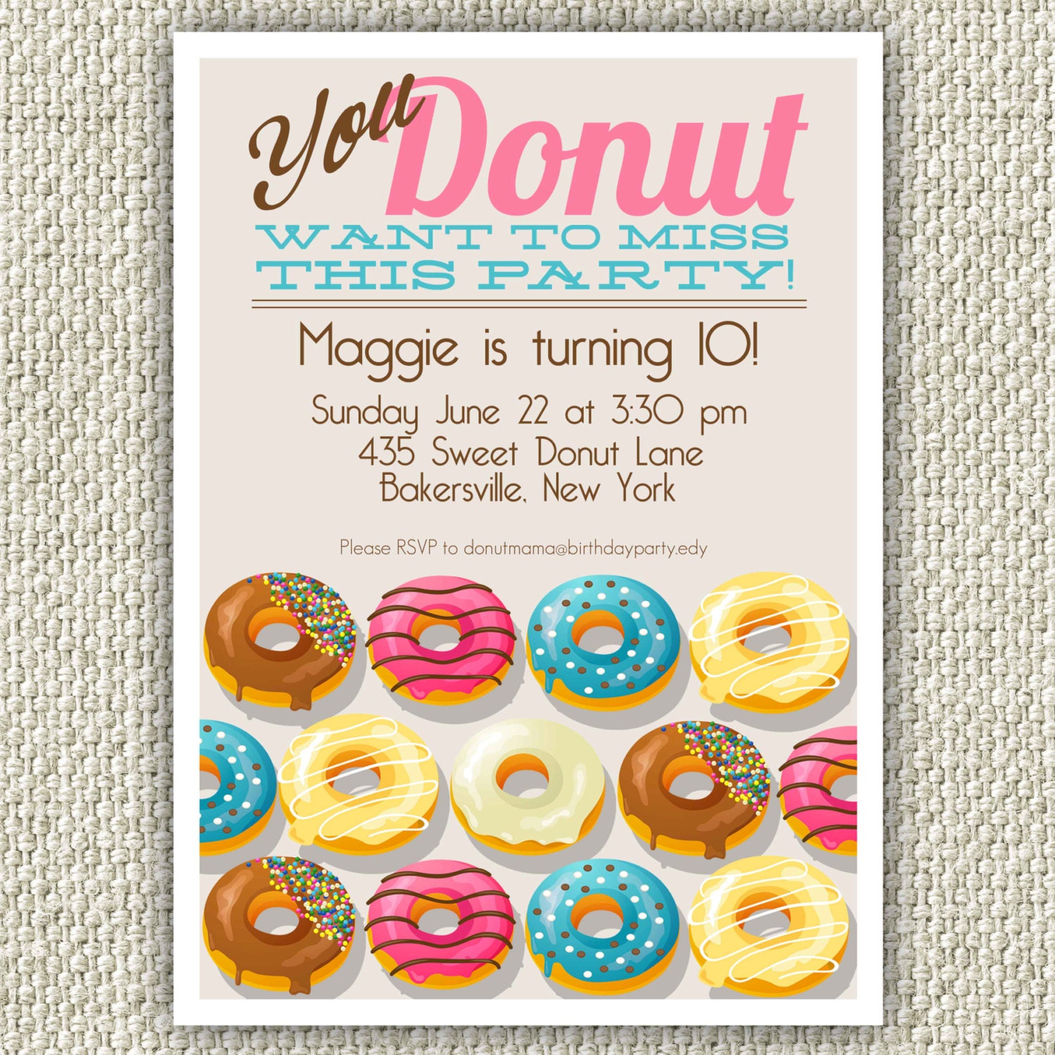 Donut Party Invitations 4