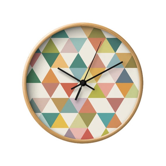 Geometric wall clock mid century design wall clock Mid century