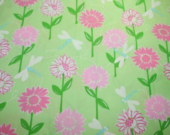 Lilly Pulitzer fabric ~PALM GREEN ZIP~ 18" by 18"~ 100% cotton