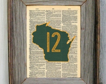 Green Bay Packers Aaron Rodgers Dictionary Art