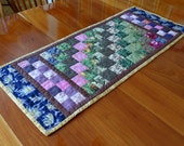 Quilted Patchwork Table Topper, Handmade Quilted Table Runner, Quilted Centerpiece, Housewarming Gift,  Home Decor, Country Colors