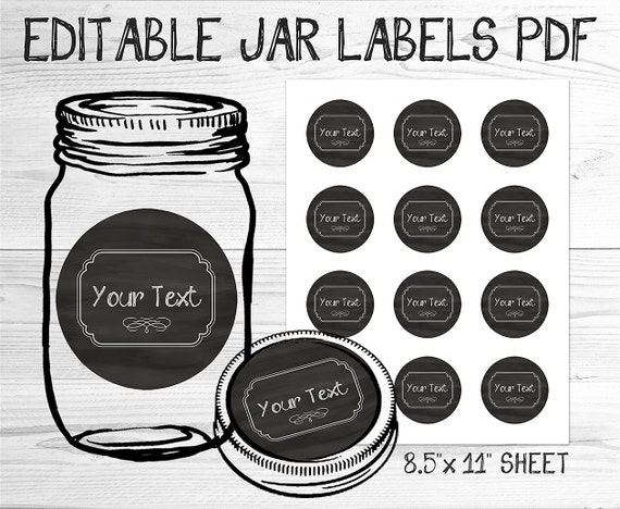 Canning Jar Labels Template