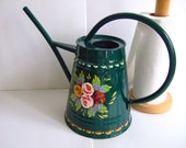 Hand-Painted Traditional Canal Art ~ Small Watering Can or Vase / Planter