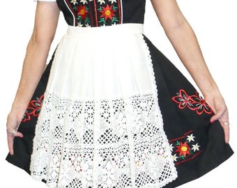 3-Piece Short Black German Dirndl Dress 2 4 8 10 12 14 16 18 20 22 24 S M L XL 2XL
