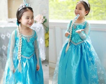 blue Dress Frozen Elsa Dress Elsa Costume Princess Dress Frozen ...