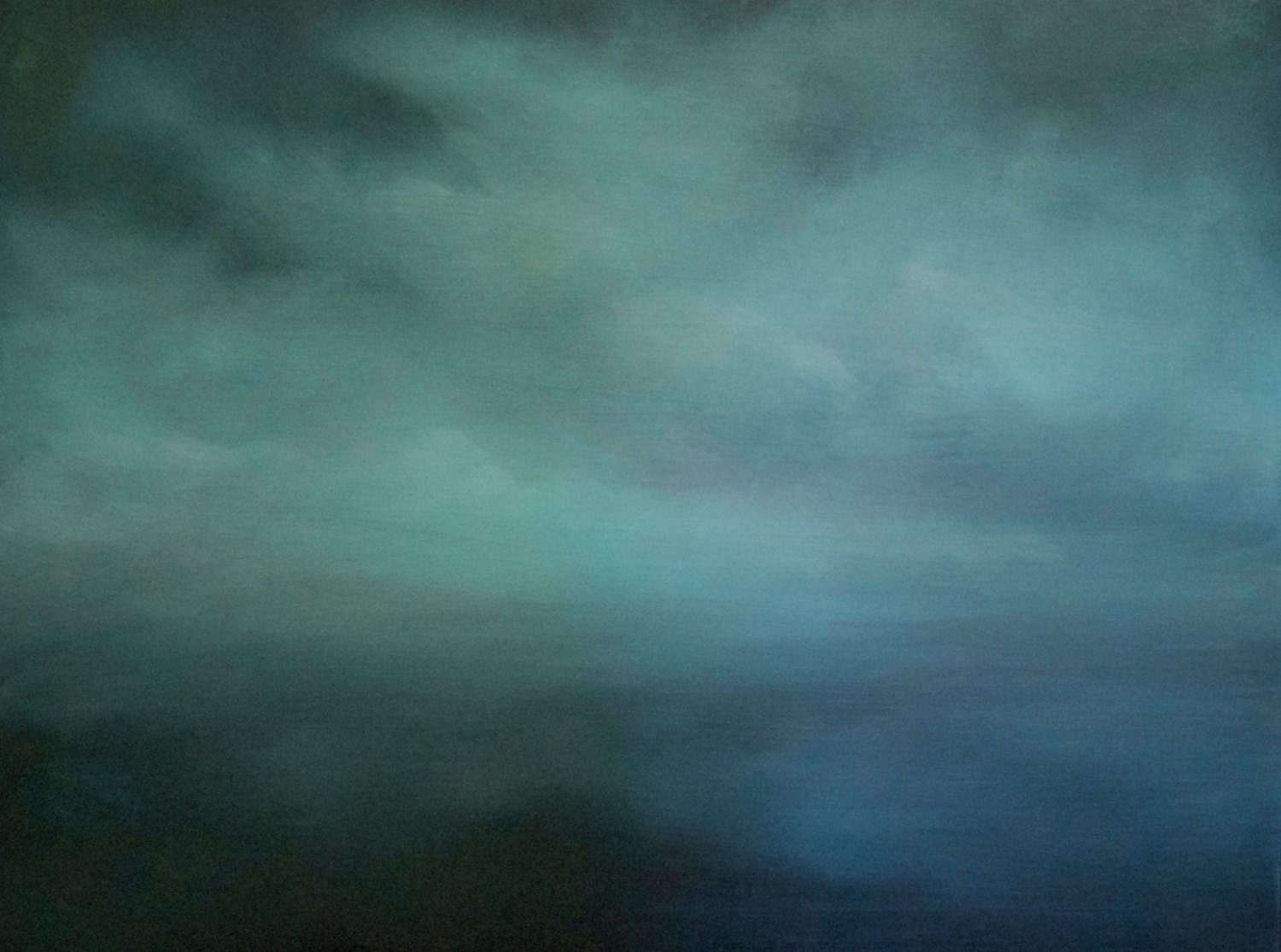 Foggy Cloud Landscape oil painting by JenniferClementArt on Etsy