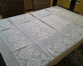 Crochet knitted tablecloth, great table decor