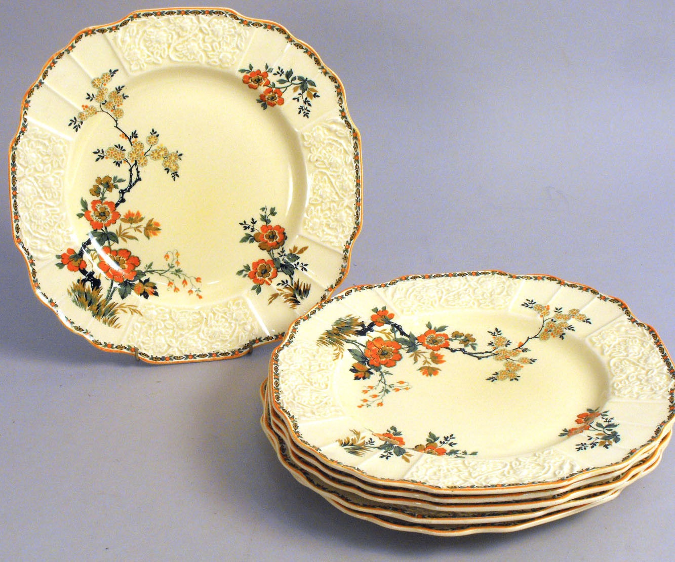Items similar to 6 Antique Myott Plates Staffordshire Plates on Etsy