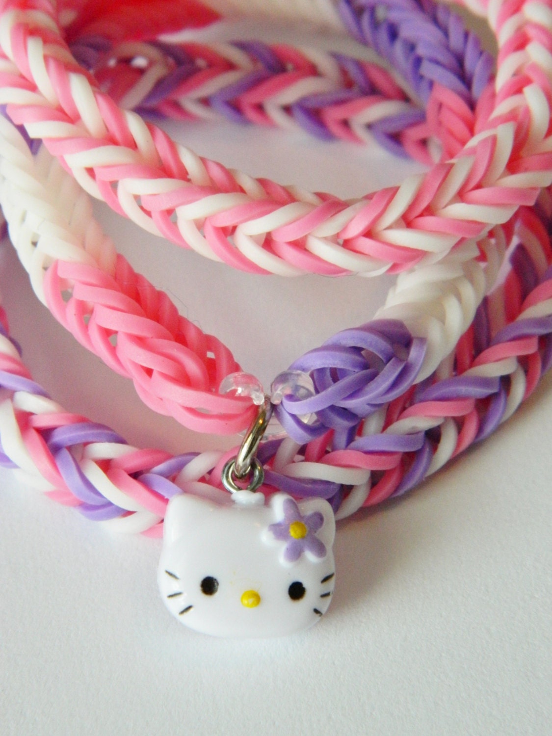 Hello Kitty Rainbow Loom Bracelet Trio