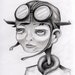 Untitled Unit 9 Pilot 5x7 original pencil drawing