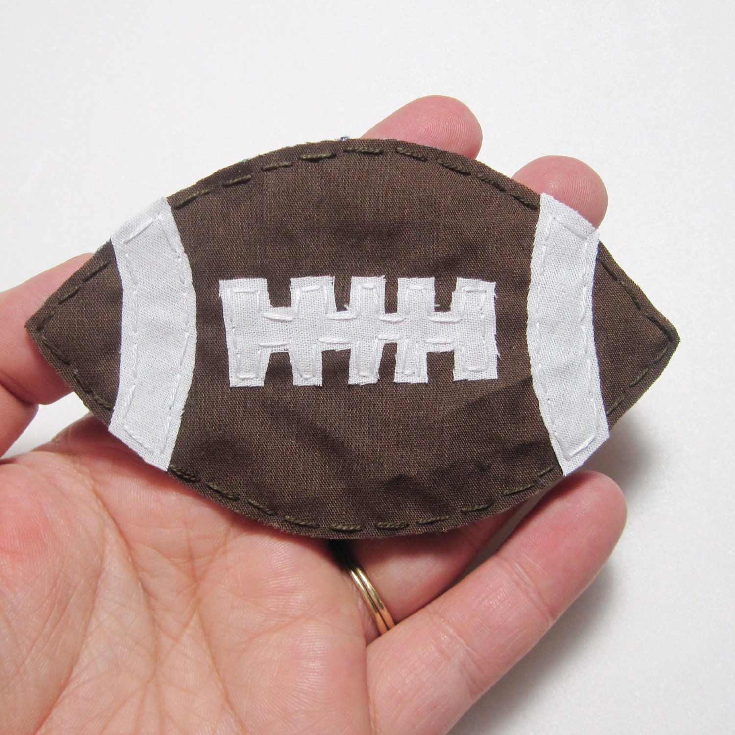 Football Applique Football Patch Sport Applique Fabric