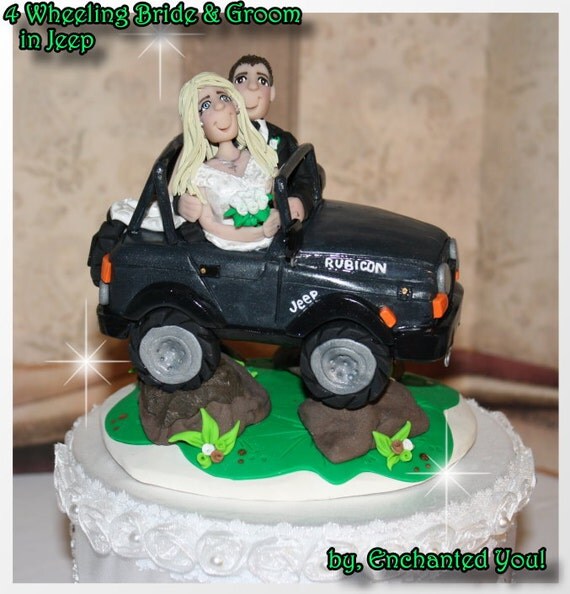 Items similar to Deluxe Jeep Wedding Cake Topper, Personailzed, Custom
