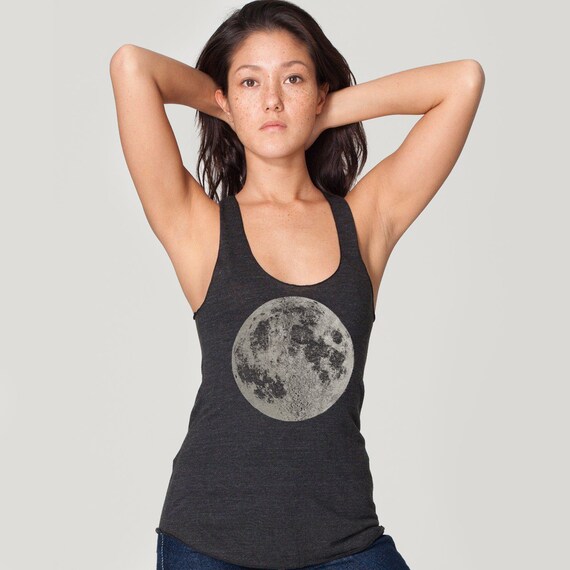  Moon  tank  top  Women s Moon  t shirt boho chic by alittlelark