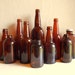 Instant Collection of 10 Vintage Amber Brown Glass Bottles