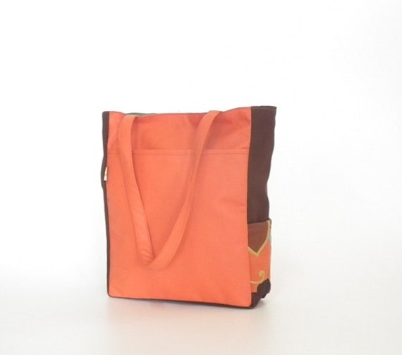 large orange tote