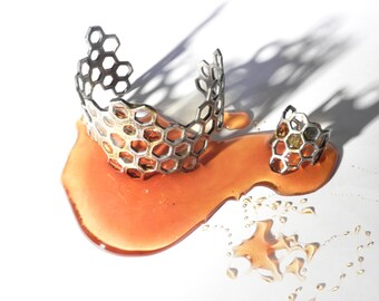 Hive Cuff (Brass or Sterling Silver)