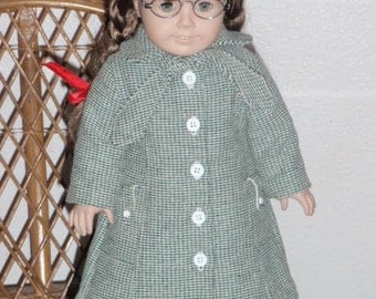 1930s 1940s 3 Pc Outerwear Wool Coat Scarf Beret for American Girl Molly Emily Kit Ruthie 18 inch doll