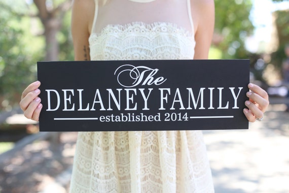 Personalized Family Sign Wedding Christmas Holiday Bridal Shower Gift (Item Number MHD20025) by braggingbags
