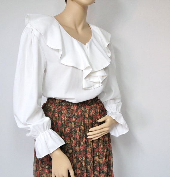 poet blouse white