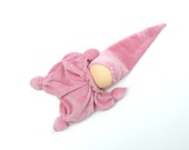 Teething waldorf doll gnome pink waldorf classic doll, Cuddle  toys /eco friendly gifts for kids toys