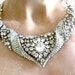 Wedding Jewelry Set, Bridal Statement Necklace Earring Set, Vintage Style Rhinestone Bridal Necklace